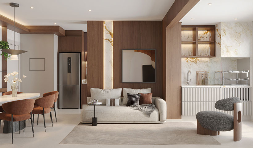 Apartamento do Azzure Resort Life - Unidades de 63 a 120m²